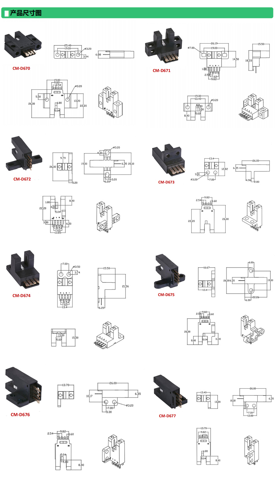 槽型光電傳感器尺寸圖CM-D系列.jpg